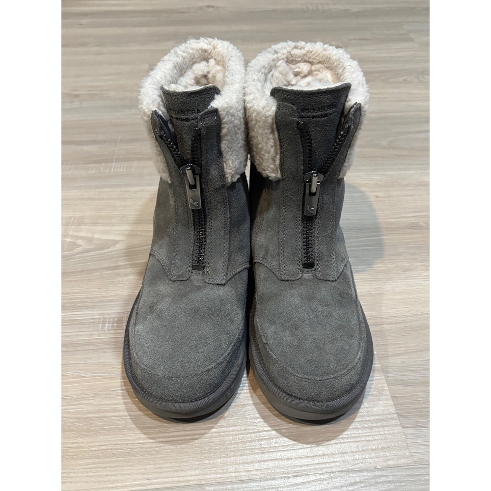 Koolaburra by UGG Advay Grey Suede Faux Fur Zip Ankle Boots 1122810 Womens 6